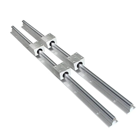 Pro Grade SBR12 400mm Linear Rails Kit With Four SBR12UU Blocks For CNC Machines And Automated Equipment, High Precision Rails
