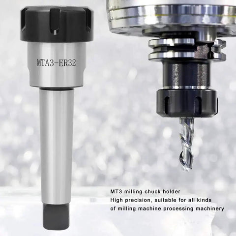 MTA3 Morse Taper Collet Chuck Holder For ER32 Collets Carbon Steel CNC Milling Lathe Part DIN6499B Precision With 0.012mm Runout