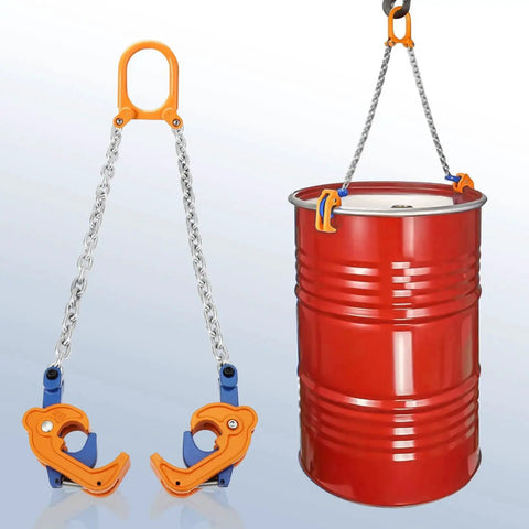 Oil Barrel Drum Lifter With G80 Chain 2000lb 1T For 55 Gallon Drums lifting red steel drum