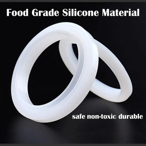 51mm Silicone Steam Ring Replacement for Espresso Machines, durable food-grade silicone ring, Delonghi gasket close-up view