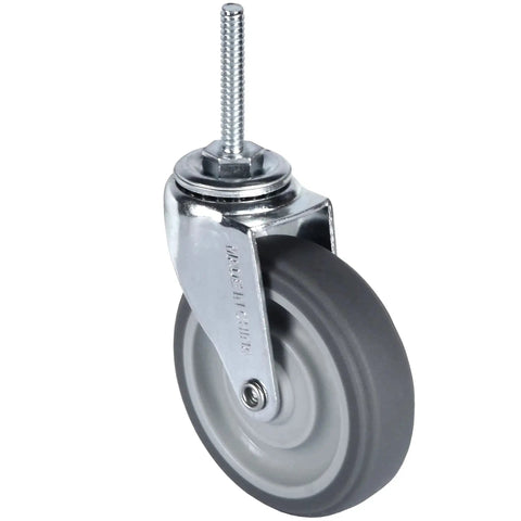 Heavy Duty 3 Inch Swivel Caster Wheels Set Of 4 With Five Sixteenth Inch Threaded Stem By Eighteen Threads And One And A Half Inch Stem Length Rubber