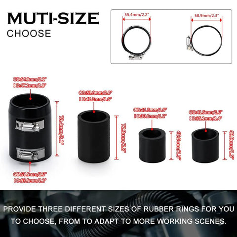 Hypertune universal 48-inch black radiator coolant hose kit with four stainless clamps