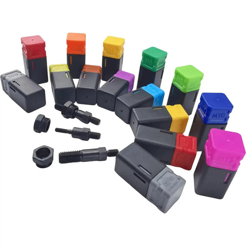 Pro Grade 16 Inch Lever Style Rivet Nut Tool Kit With Visual Stroke Indicator Includes 15 Mandrels For Metric And SAE