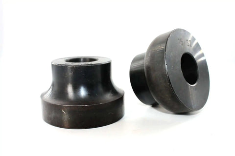 Anti Rust Standard Tank Bead Roller Dies Set For Automotive Sheet Metal 22mm Shaft Compatible, durable steel construction, two dies shown