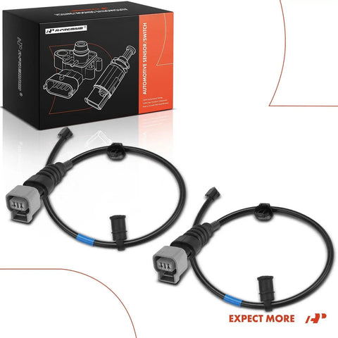 Two black A-Premium brake pad wear sensor cables with gray 3-pin connectors for Lexus LS460 (2007–2017), front pair