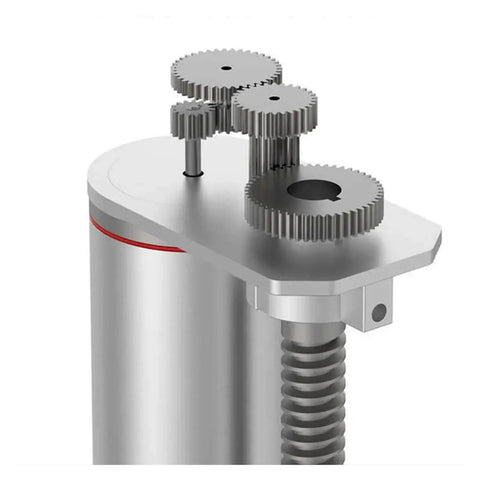 Close-up of gear mechanism in Beefy 12V Electric Linear Actuator With Magnetic Switch Adjustable Stroke 200mm 800N.