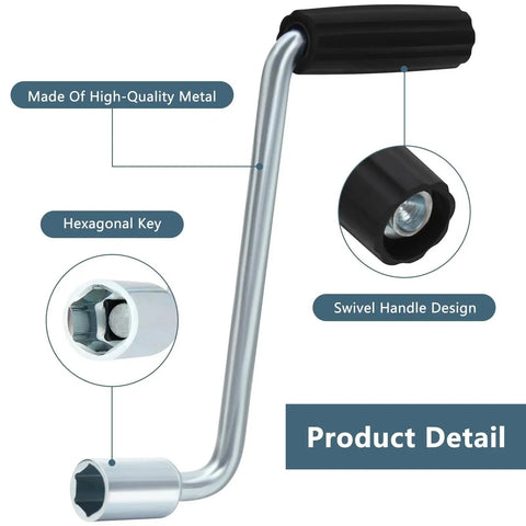 Replacement RV Pop Up Camper Crank Handle Durable Iron And Plastic Roof Lift Tool For Jayco Viking Coachmen Fleetwood Campers