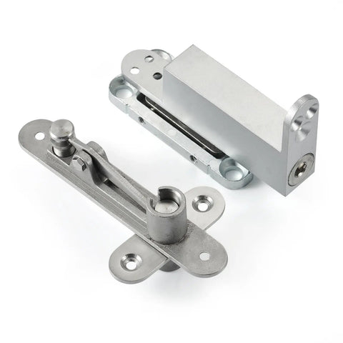 Self Closing Door Pivot Hinges For Home And Commercial Wood Doors Heavy Duty Hidden Stainless Steel Pivot Hinges With 360 Degree Shaft Invisible Pivot System Adjustable 2 Way Stops At 90 And 105 Degrees And Easy Install