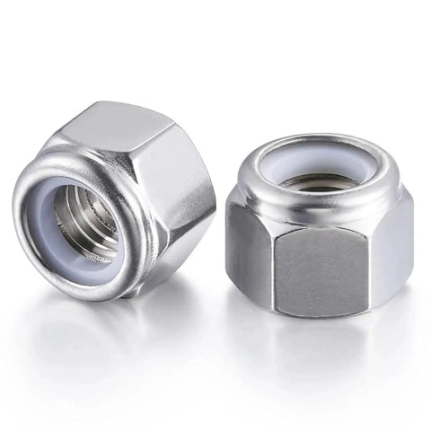 3/4-10 Nylon Insert Lock Nuts, Grade 8 Zinc Plated Carbon Steel, 8-Pack, Vibration-Proof Locking Nuts With Nylon Inserts