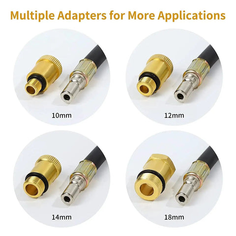 Multiple adapters for 8 Piece Engine Compression Tester Kit 0 To 300 PSI For Cars Motorcycles Trucks