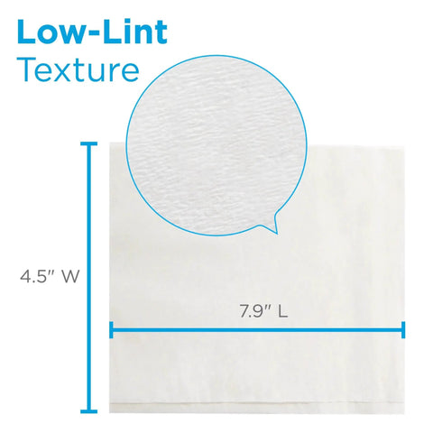 Delicate Task Wipes Recycled Light Duty 1 Ply 4.5x8.25 Inches texture detail and dimensions