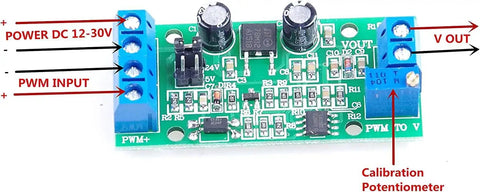 PWM To Voltage Converter Module For PLCs And Microcontrollers, Converts 0 To 100 Percent PWM Into 0-10V Or 0-5V Analog Output