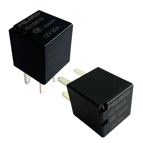 Two Pack 4016819 12V DC 20A Ultra Micro ISO Automotive Relay 4 Pin High Current, ideal for car lighting and electrical systems