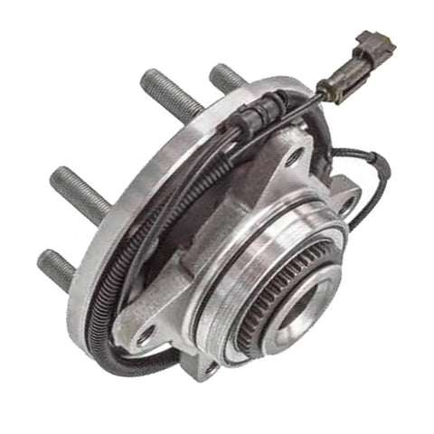 Front Wheel Bearing Hub Assembly Set For 2015 2016 2017 Ford F150 RWD With ABS 6 Lug 2WD Includes Front Left And Front Right Hubs Premium Aftermarket Replacement With 4 Bolt Flange For OE Style Fit And Long Lasting Performance close-up view