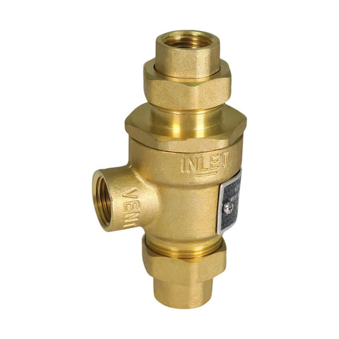 Midline 190U012 backflow preventer valve for hydronic heating, 1/2 in FIP connections, cast iron