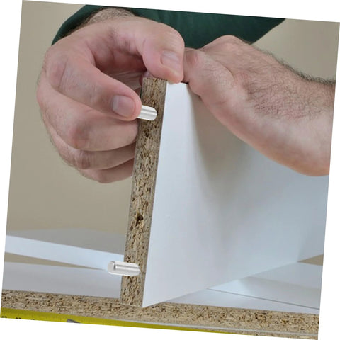 Installing 100 Pcs Stainless Steel Cylindrical Dowel Pins For Machinery, Automotive, And Electronics in wooden board