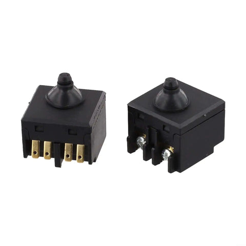 Push Button Switch Replacement Kit For 100mm 4 Inch Angle Grinders And Polishers Durable Plastic And Metal Construction Includes Two Switches For Spare Use Or Dual Tool Setup Easy Install Power Tool Part