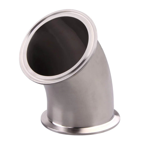 DERNORD 45 Degree elbow, stainless steel 304, 3 inch tube OD, tri-clamp compatible