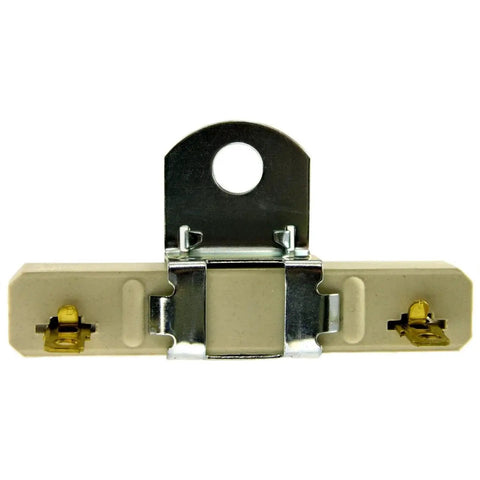 ACDelco Professional F1104 ignition coil resistor, beige plastic housing with metal mounting bracket, front view