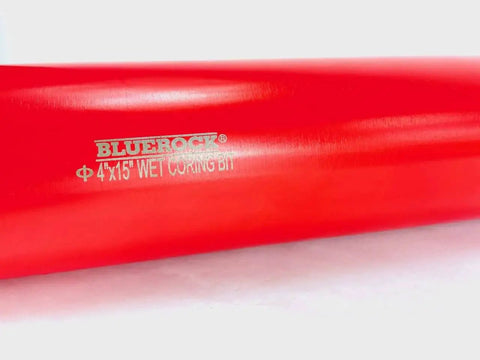 Close-up of 4 Inch Diamond Wet Core Drill Bit for Concrete and Masonry, Heavy Duty 1 1/4 Inch Threaded, Fits BLUEROCK Z1 Drills