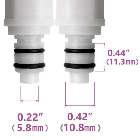 Ironstar quick-disconnect hose barb insert, plastic quick-connect fittings, 1/4 in ID, 2 female and 2 male connectors