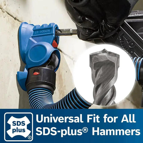 Beast Mode 7 Piece SDS-Plus Bulldog Rotary Hammer Bit Set For Concrete Bosch HCK001 in use on concrete wall
