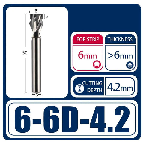 6mm Neon CNC Router Bits Pro Grade Tungsten Carbide End Mills For LED Neon Sign Slotting In Polystyrene And Acrylic, 6mm And 8mm Sizes
