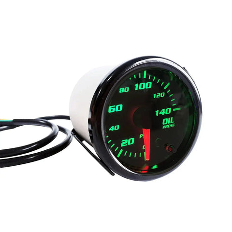 2 Inch Oil Pressure Gauge With Sensor For Cars 52mm Digital LED Display 0-140 PSI with tinted lens and red needle