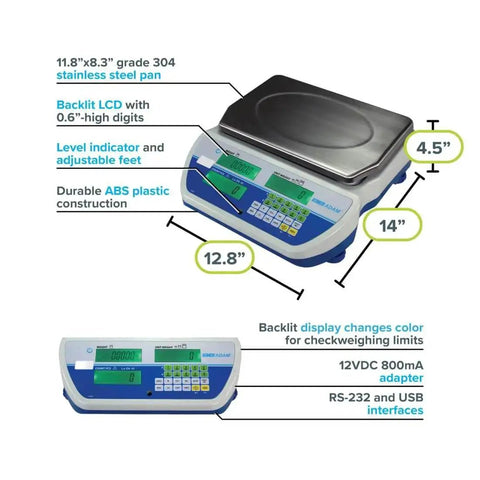 Cruiser Cct Bench Counting Scales With 35 Pound Capacity And 0.001 Pound Readability For Precise Batch Counting Pro Grade Weighing Scale Built For Pros And Backed By UK Design And US Support, with stainless steel pan and backlit LCD display.