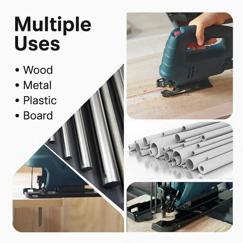 30-Piece Jigsaw Blades Set For Wood Metal And Plastic Cutting By Craluuur, T-Shank Variety Pack Includes T101AO T101B T101BR T118A