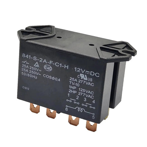 Beefy 25 Amp 277V AC General Purpose Relay With 6 Pins And Flanged Cover 12V DC Coil DPDM Style.