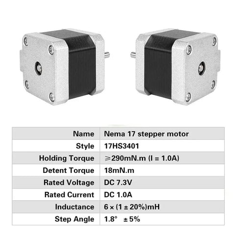 Pack Of 4 NEMA17 Stepper Motors High Torque Bipolar DC Step Motor Kit for 3D Printers and CNC Routers by MOTOU.