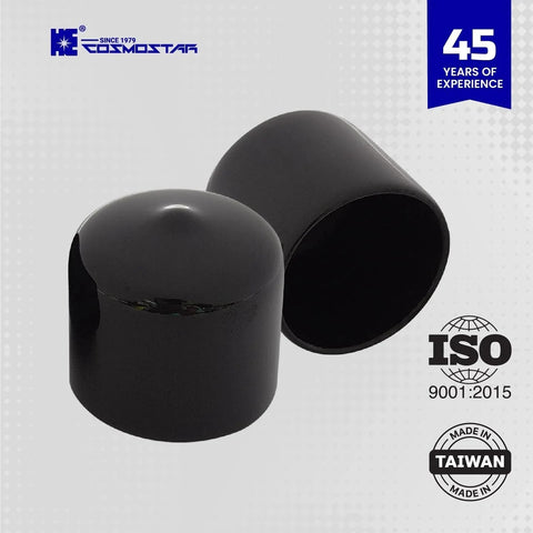 Cosmostar 1 Inch Round Rubber Hole Plugs End Caps For Metal Tubing Fences And Furniture Legs, durable black floor protection