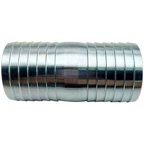 Heavy Duty Two Inch Stainless Steel Hose Barb Fitting Straight Barbed Coupler With Four Clamps For Oil And Water 304 Stainless Steel Construction