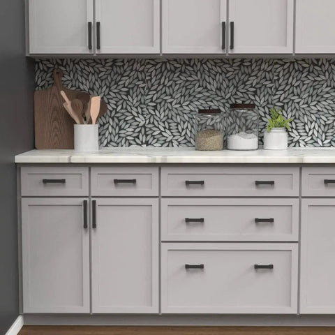 Kitchen cabinets with 10 Pack Matte Black Kitchen Cabinet Handles Low Profile Drawer Pulls For Doors And Dresser Drawers Modern Square Design