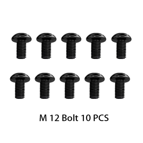 M12 bolts for Beefy Hexagonal Eccentric Clamps Set For Workholding, 10-piece bolts for heavy duty machining and lathe projects.