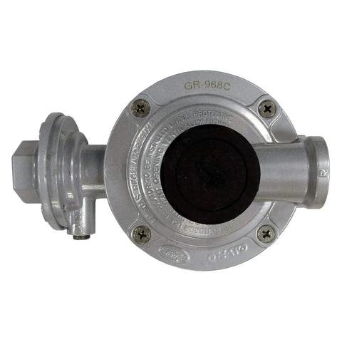 Front view of Compact Two Stage Propane Regulator With Integrated First And Second Stage Gives You Up To 1,000,000 BTU Per Hour By Fairview