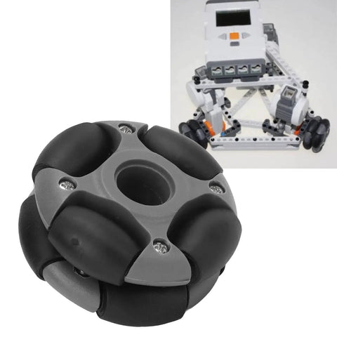48mm 360 Degree Omnidirectional Wheel With Double Row Bearings for Robotics, showcasing lightweight design and compatibility with robotic projects