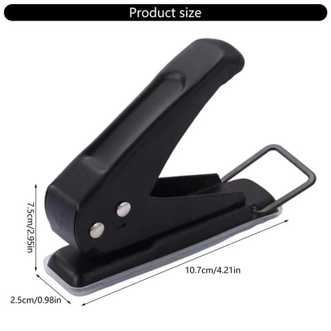 Side view of One Quarter Inch Hole Puncher With 20 Sheets Capacity Ergonomic Grip Easy Handheld Metal Paper Punch for crafts and office use