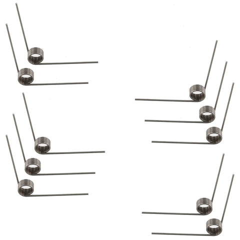 Hordion 10pc stainless steel torsion springs, 2in (50mm) length, 1mm wire, 11mm OD, 90°