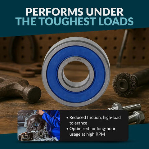 PGN R8-2RS bearing with blue rubber seal, lubricated chrome steel sealed ball bearing, 1/2 x 1-1/8 x 5/16