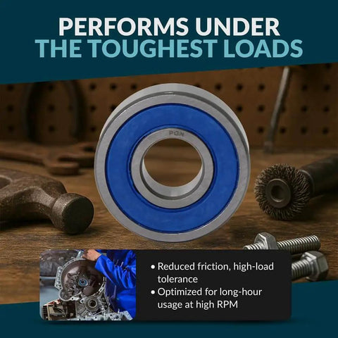 2-Pack 6001-2RS Sealed Ball Bearing 12x28x8mm, Lubricated Chrome Steel, dual rubber seals, high RPM, workshop setting