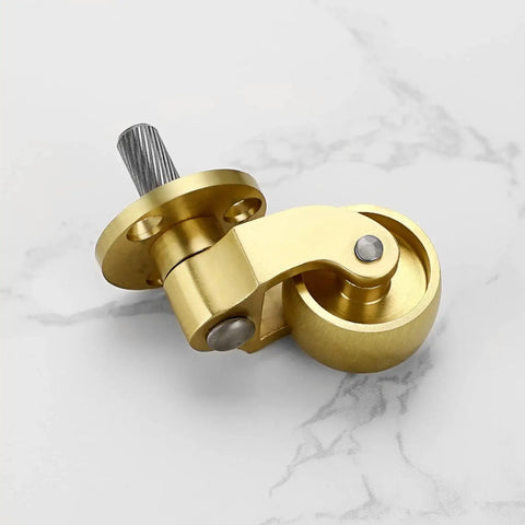 4 Pack Universal Brass Caster Stems Wheels 22mm Heavy Duty Swivel Casters 360 Degree Rotation For Metal Furniture