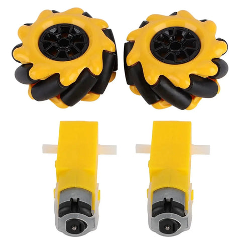 Mecanum Wheel for TT Geared Motor 60mm Rubber Coated Omnidirectional Wheel With No Welding Plug For DIY Smart Car Robot Projects