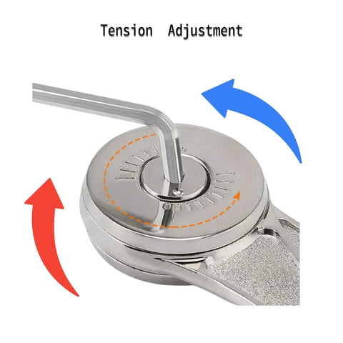 Tension adjustment on heavy duty lid stay hinges for cabinets and toy boxes with adjustable load capacity and 180 degree opening.