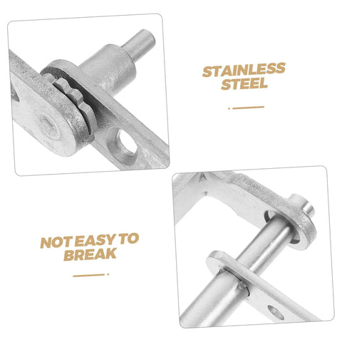 Close-up of Hidden Door Bookcase Hinge With Self Closing Mechanism Rotating Screen Pivot Hinge in stainless steel.