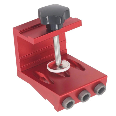 Pocket Hole Jig Kit With Aluminum Alloy Doweling Jig System for 0.47 to 1.77 inches boards, includes drill bit and fixator