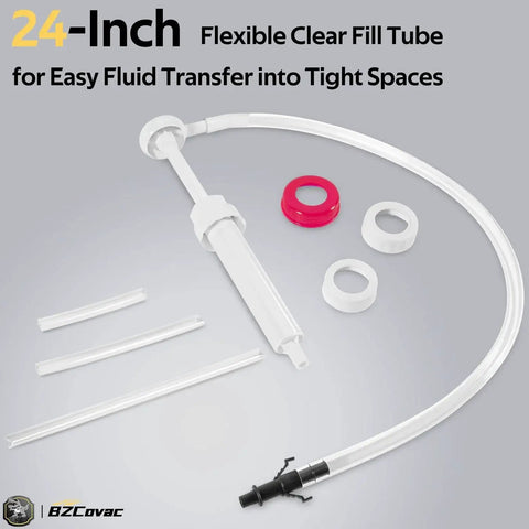 24-inch flexible clear tube with attachments for 30cc Hand Oil Transfer Pump For Gallon Bottles Gear Oil And Transmission Fluid