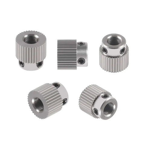 Stainless Steel Extruder Drive Gear Set 36 Teeth, Five Gears with Wrench for Ender 3 Series and CR10 Line, Durable Easy Fit