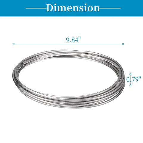 Vigorous stainless steel tubing coil, 3/16 in dia x 25 ft, 304 welded tubing